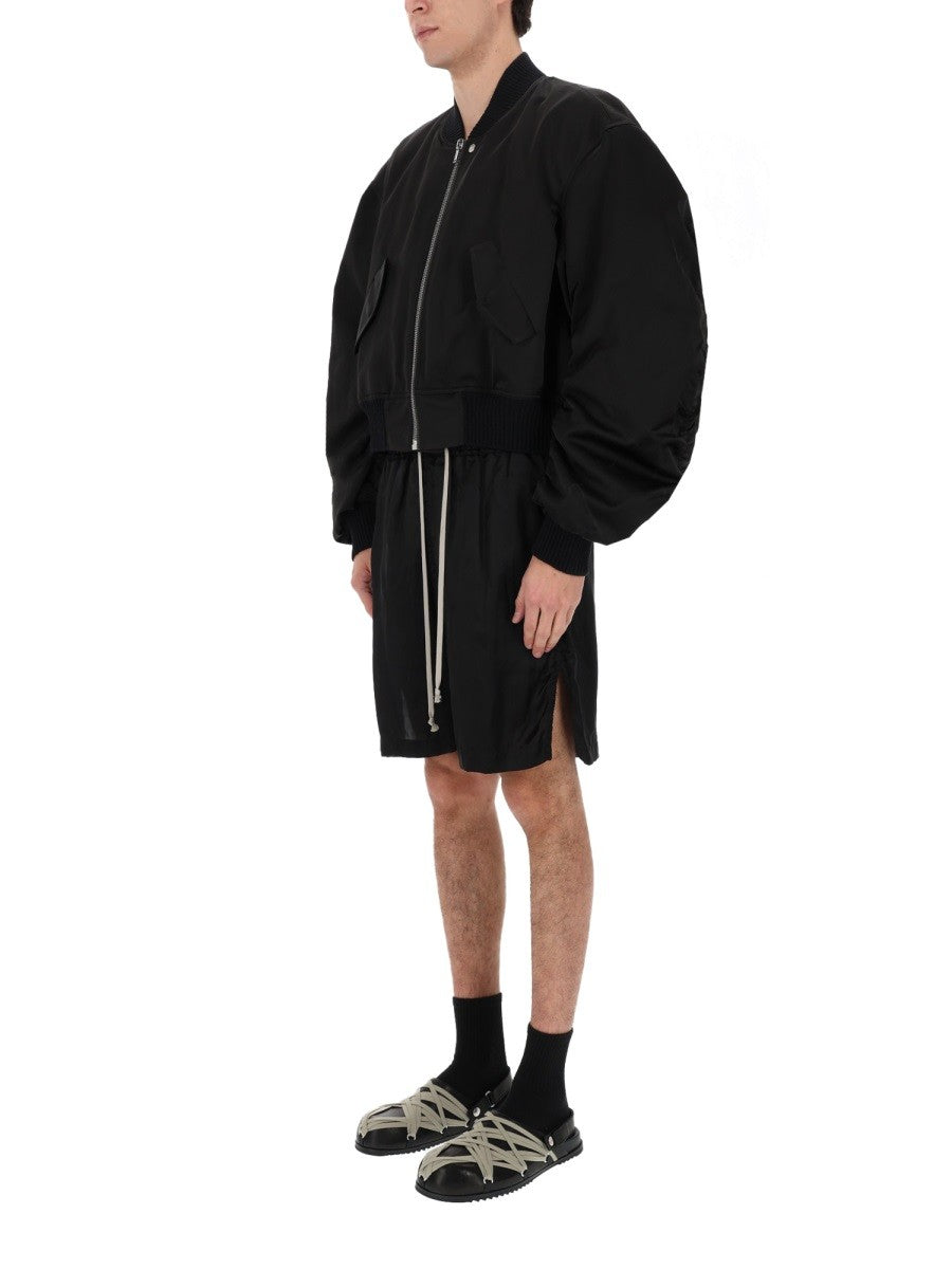 Rick Owens Men's Bucket Flight Jacket Black, view 2