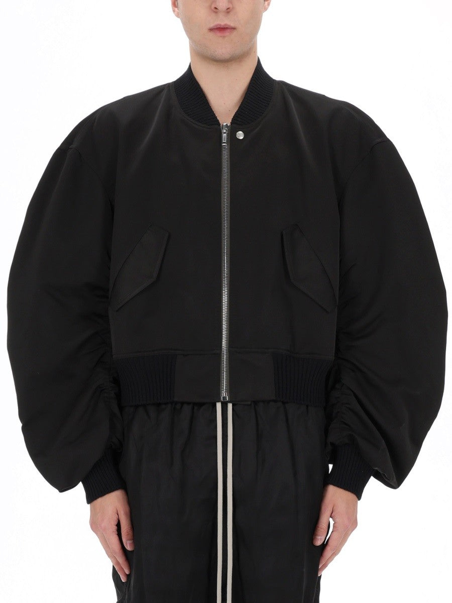 Rick Owens Men's Bucket Flight Jacket Black, view 4
