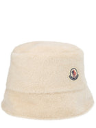 Moncler Women's Bucket Hat Teddy Effect Beige, view 3