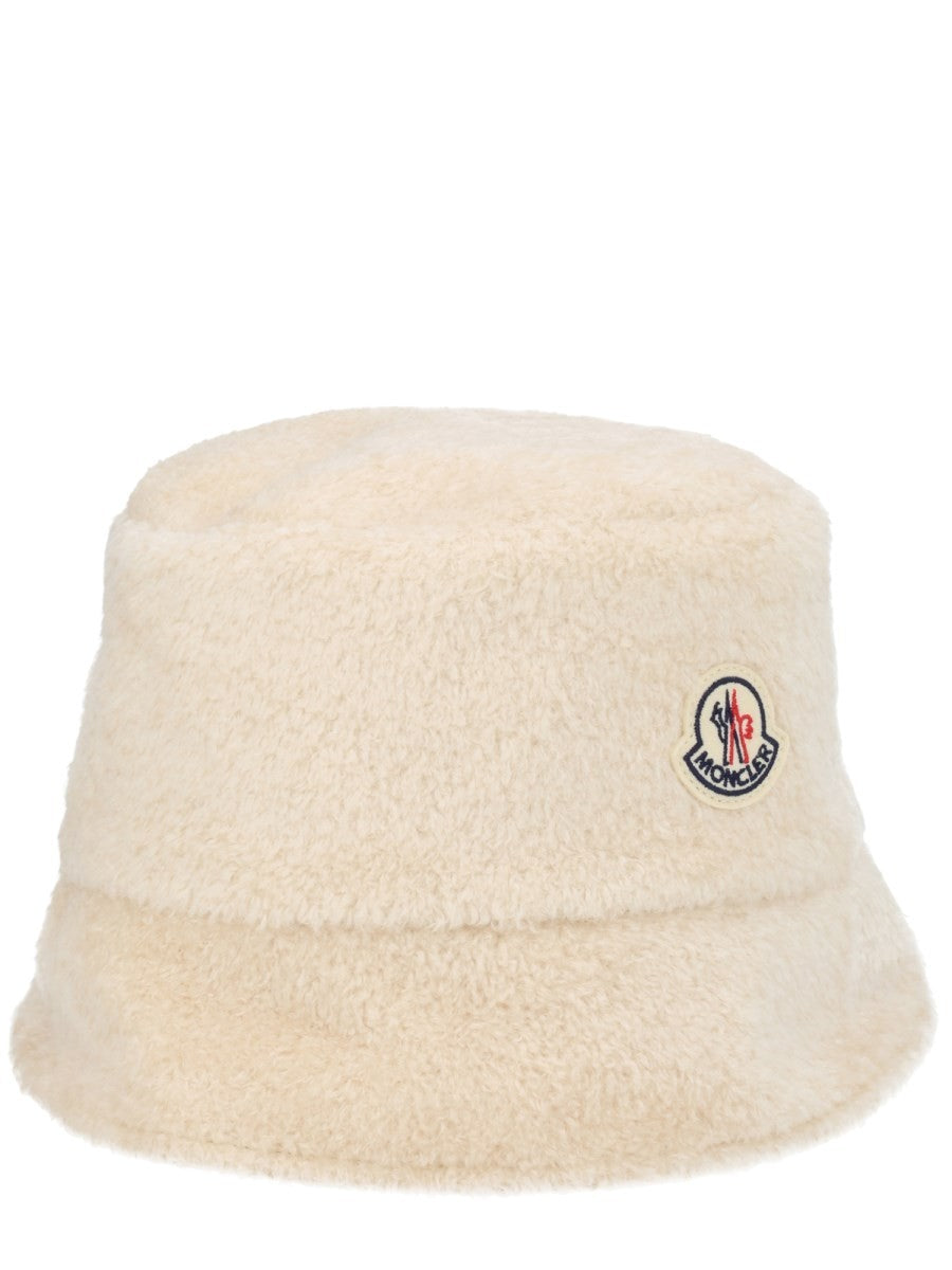 Moncler Women's Bucket Hat Teddy Effect Beige