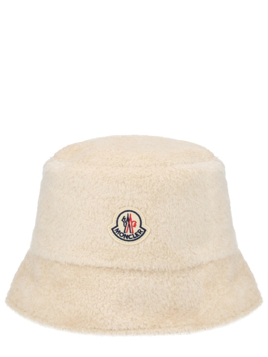 Moncler Women's Bucket Hat Teddy Effect Beige