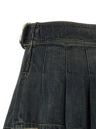 Balenciaga Buckle Pleated Skirt Blue, view 4