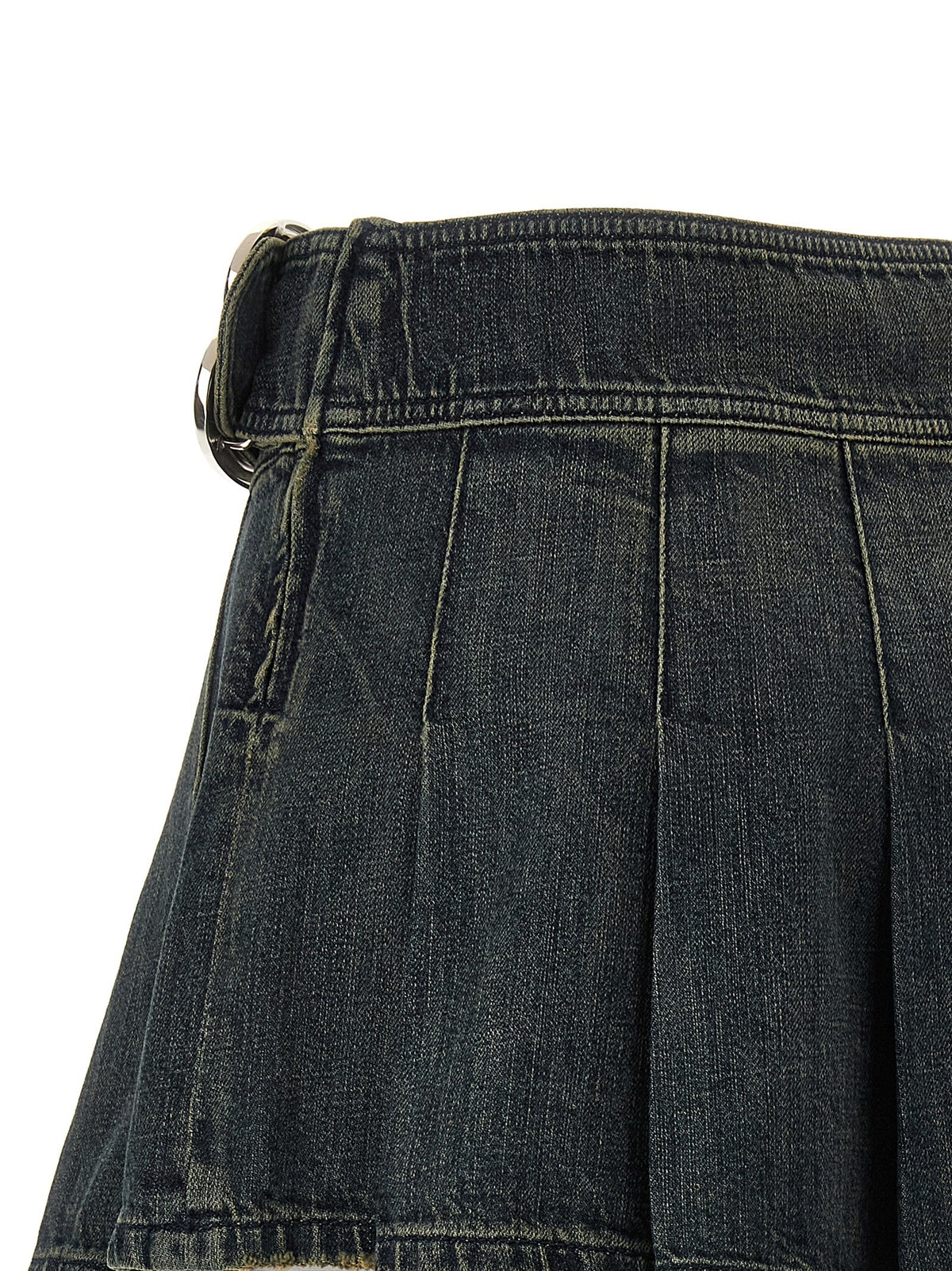 Balenciaga Buckle Pleated Skirt Blue, view 4