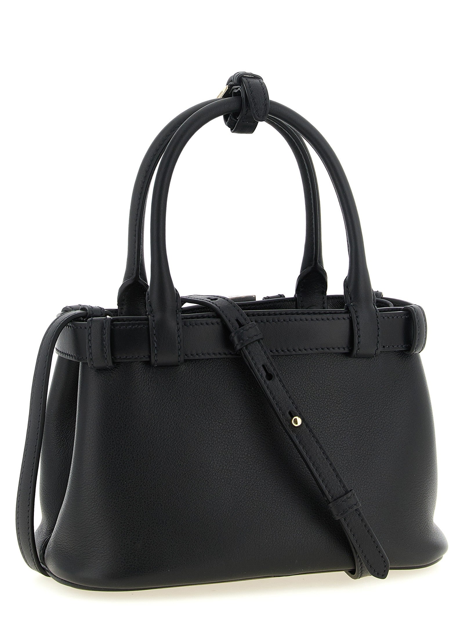 PRADA Buckle Small Handbag Black
