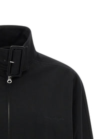 courrèges Buckle Zipped Bomber Jacket Black