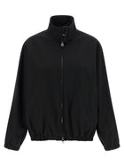 courrèges Buckle Zipped Bomber Jacket Black