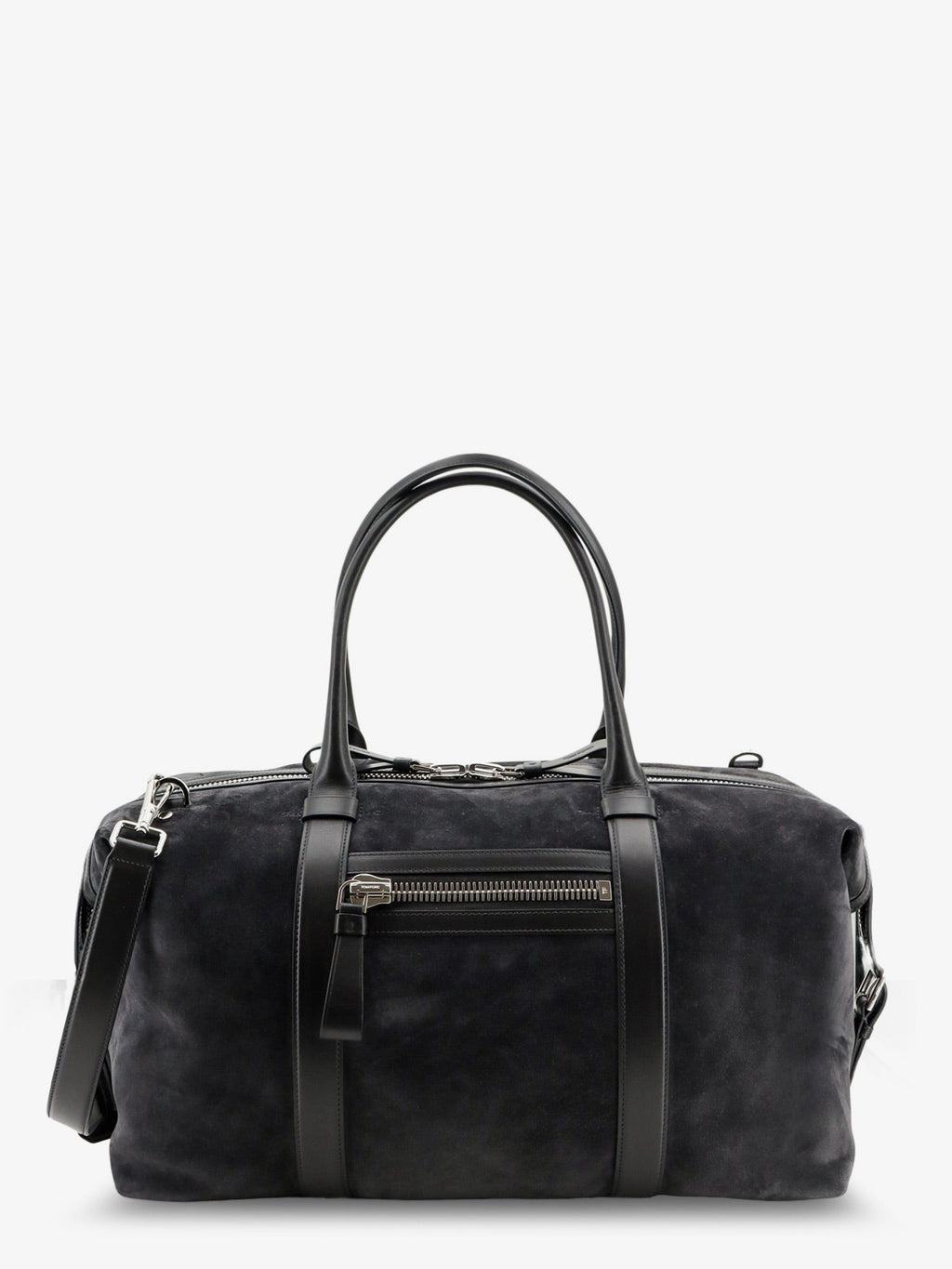 Tom Ford Men's Buckley Holdall Suede Travel Bag Grey