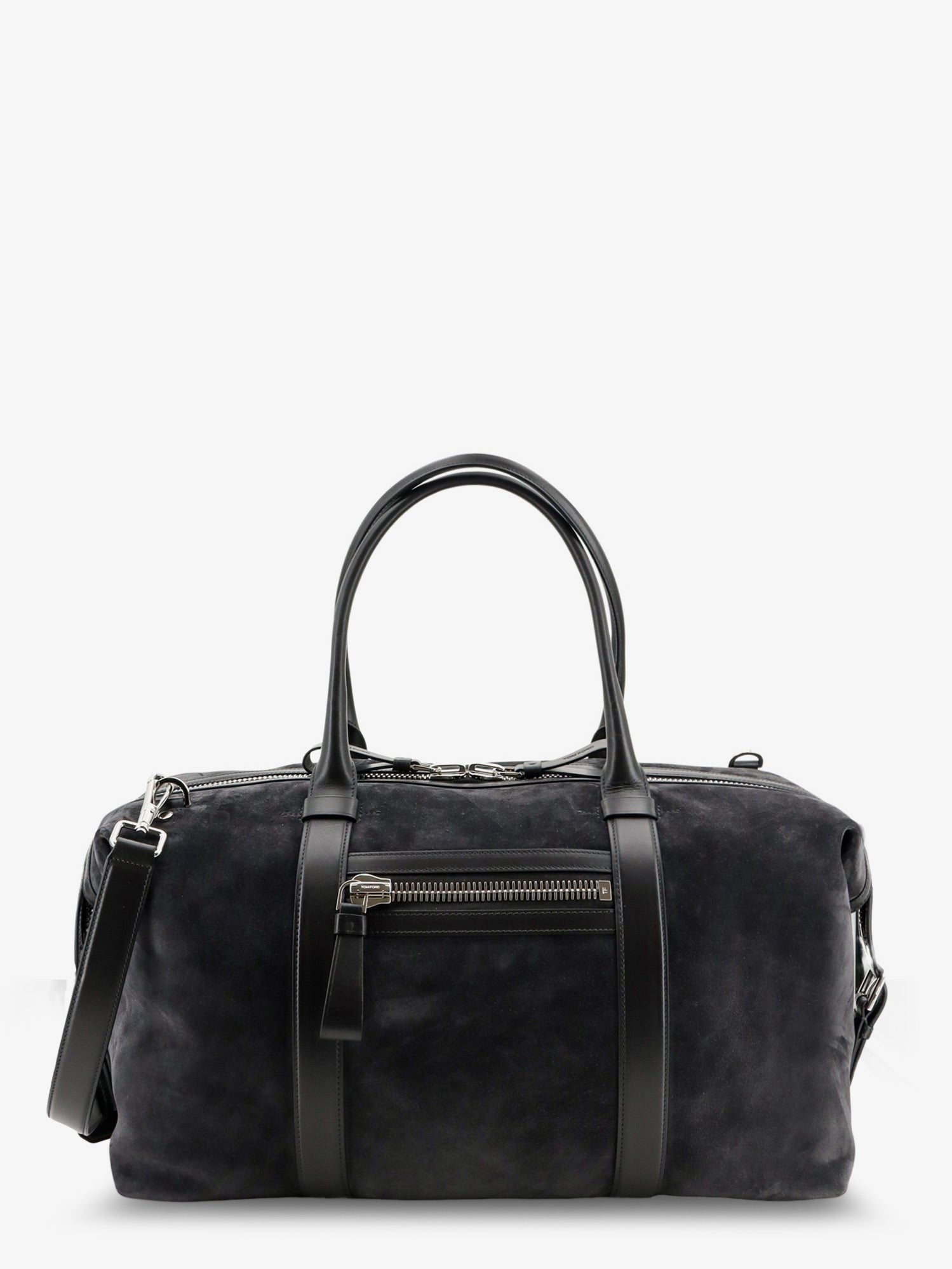 Tom Ford Men's Buckley Holdall Suede Travel Bag Grey