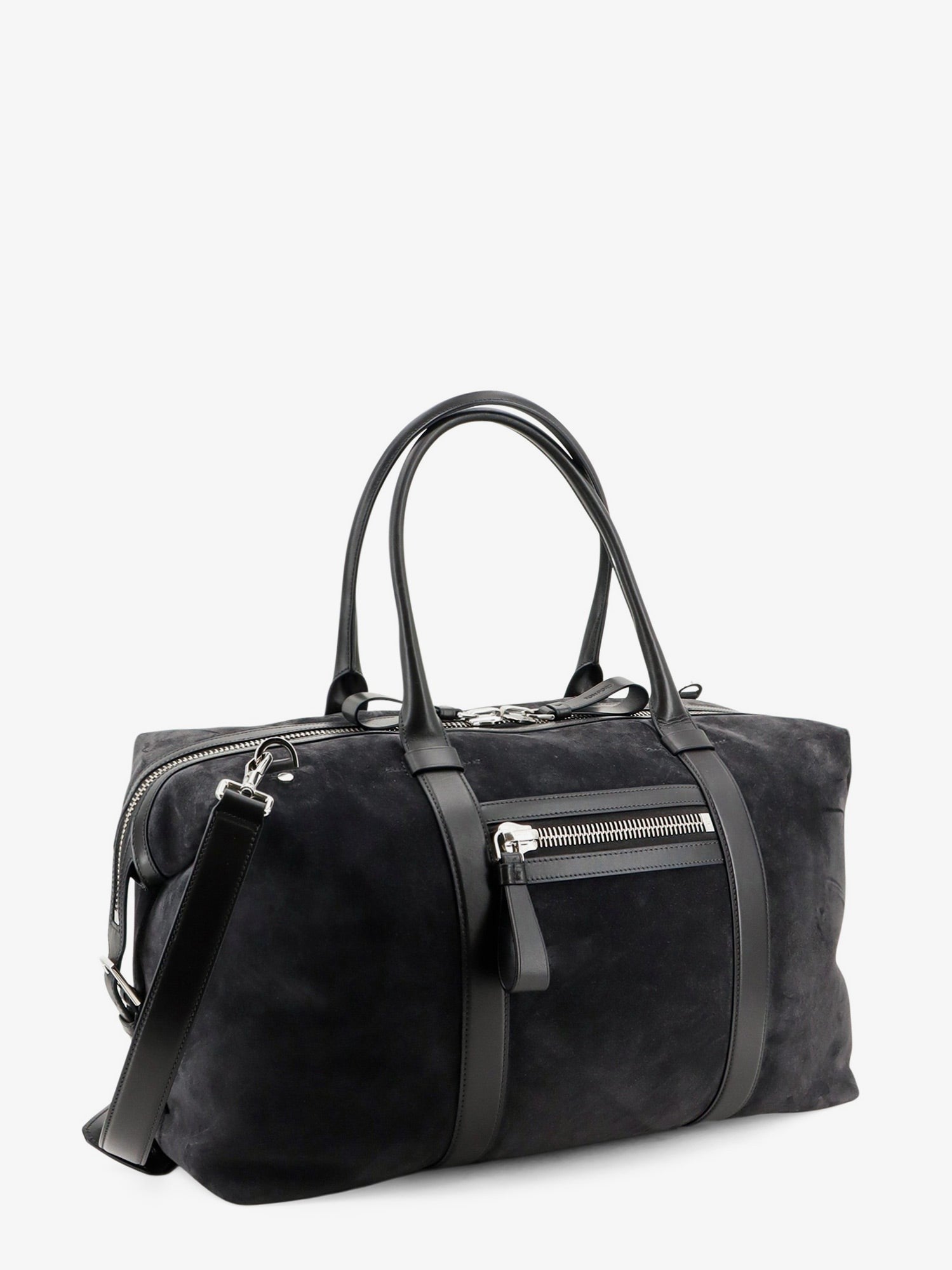 Tom Ford Men's Buckley Holdall Suede Travel Bag Grey