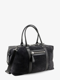 Tom Ford Men's Buckley Holdall Suede Travel Bag Grey