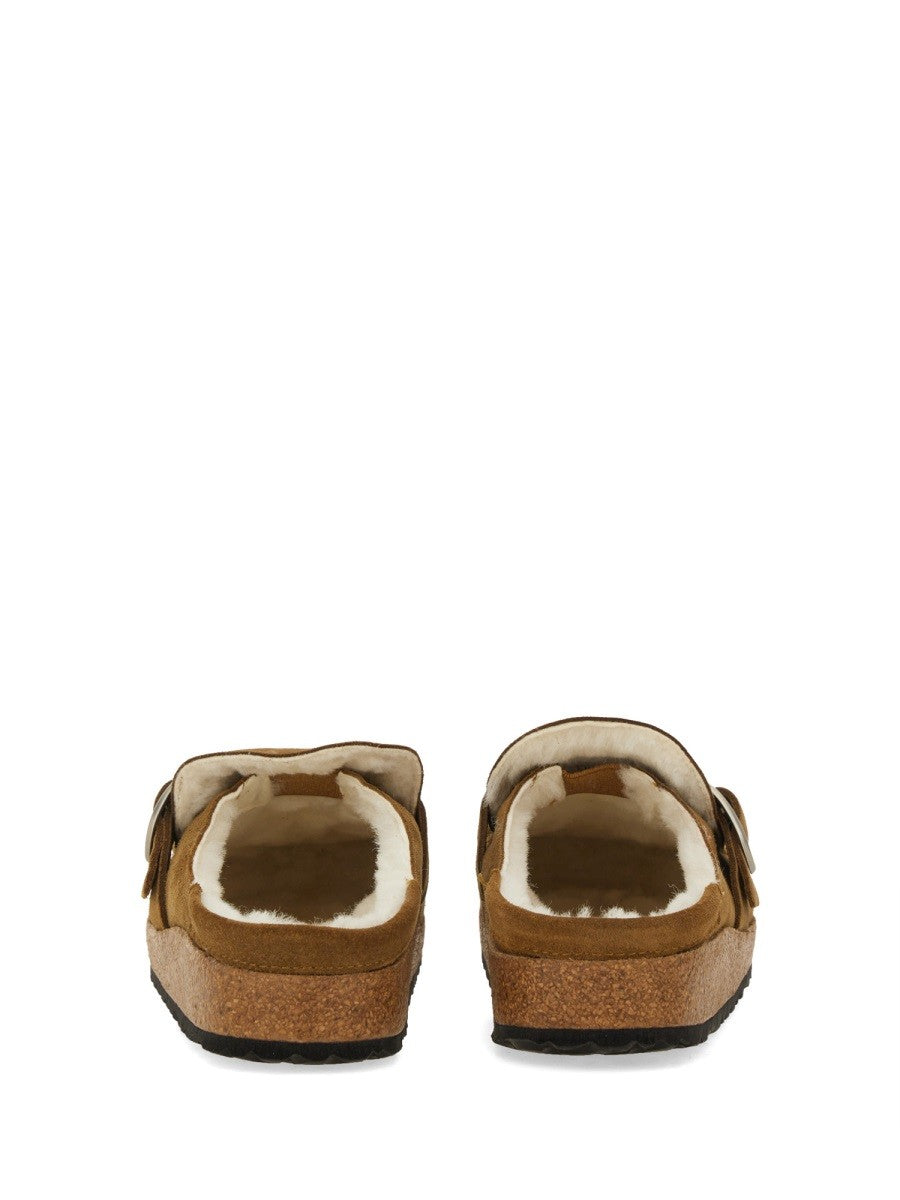 Birkenstock Women's Buckley in Shearling Brown Birkenstock