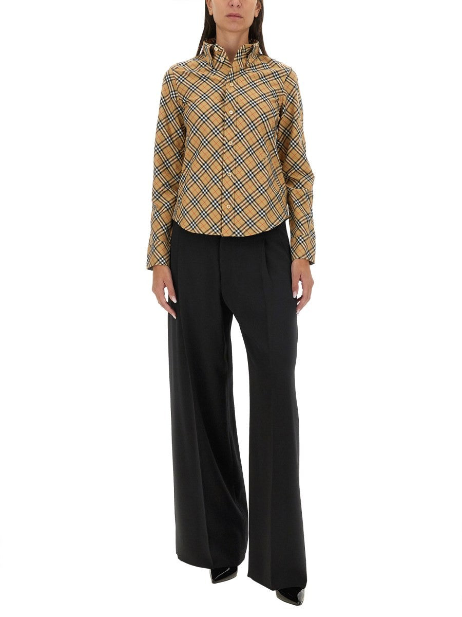 Burberry - Burberry Cotton Check Shirt - Women’s Tops