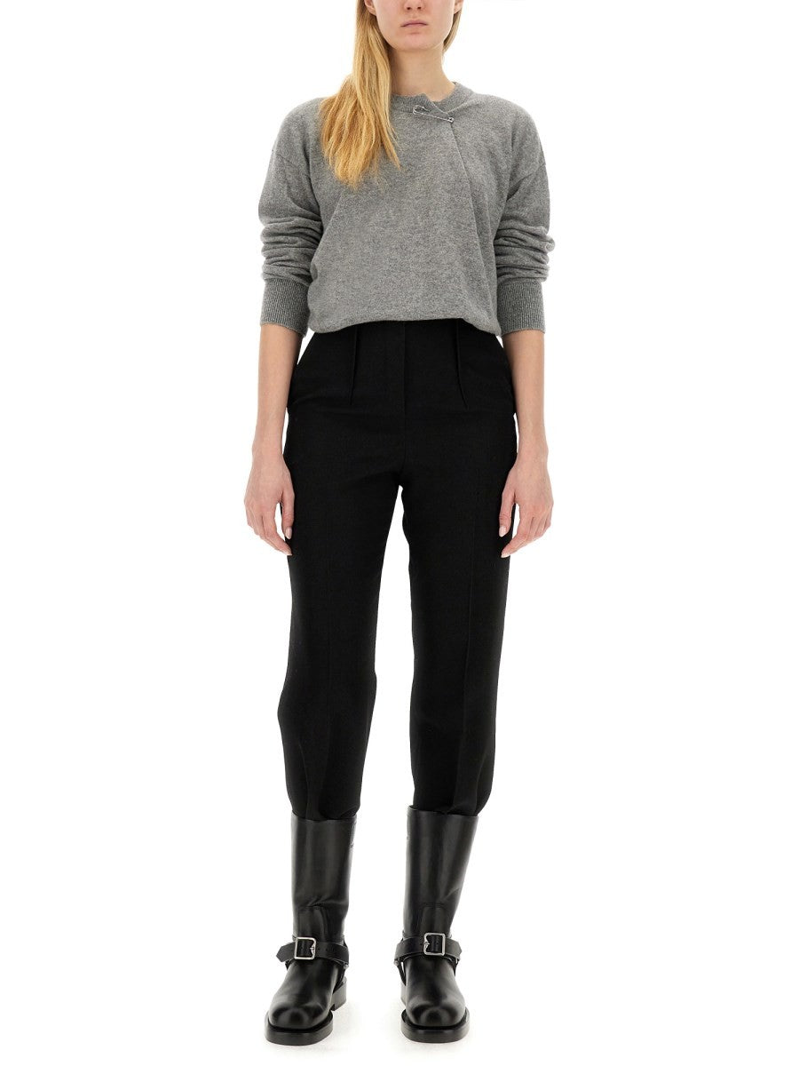 Burberry - Burberry Cashmere Sweater With Kilt Pin - Women’s Knitwear