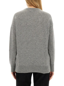 Burberry - Burberry Cashmere Sweater With Kilt Pin - Women’s Knitwear