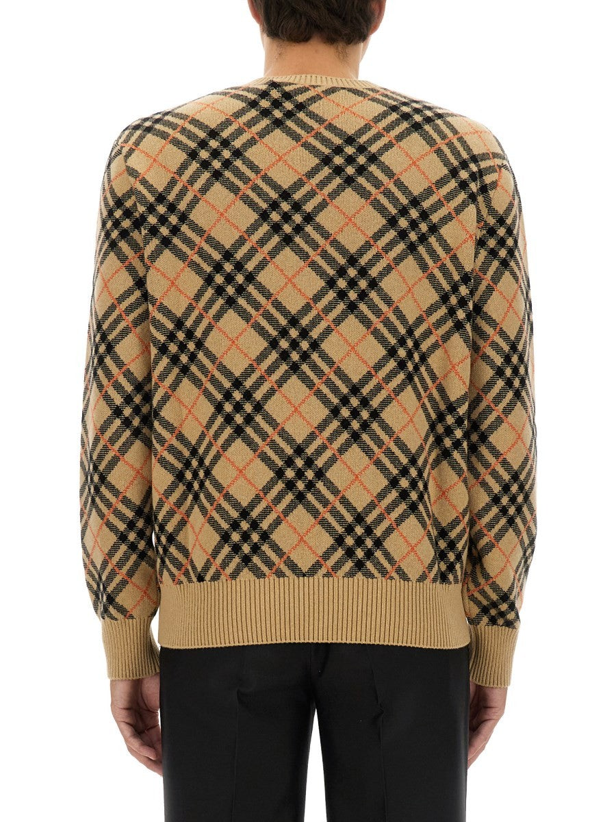 Burberry - Burberry Cashmere Check Sweater - Men’s Knitwear