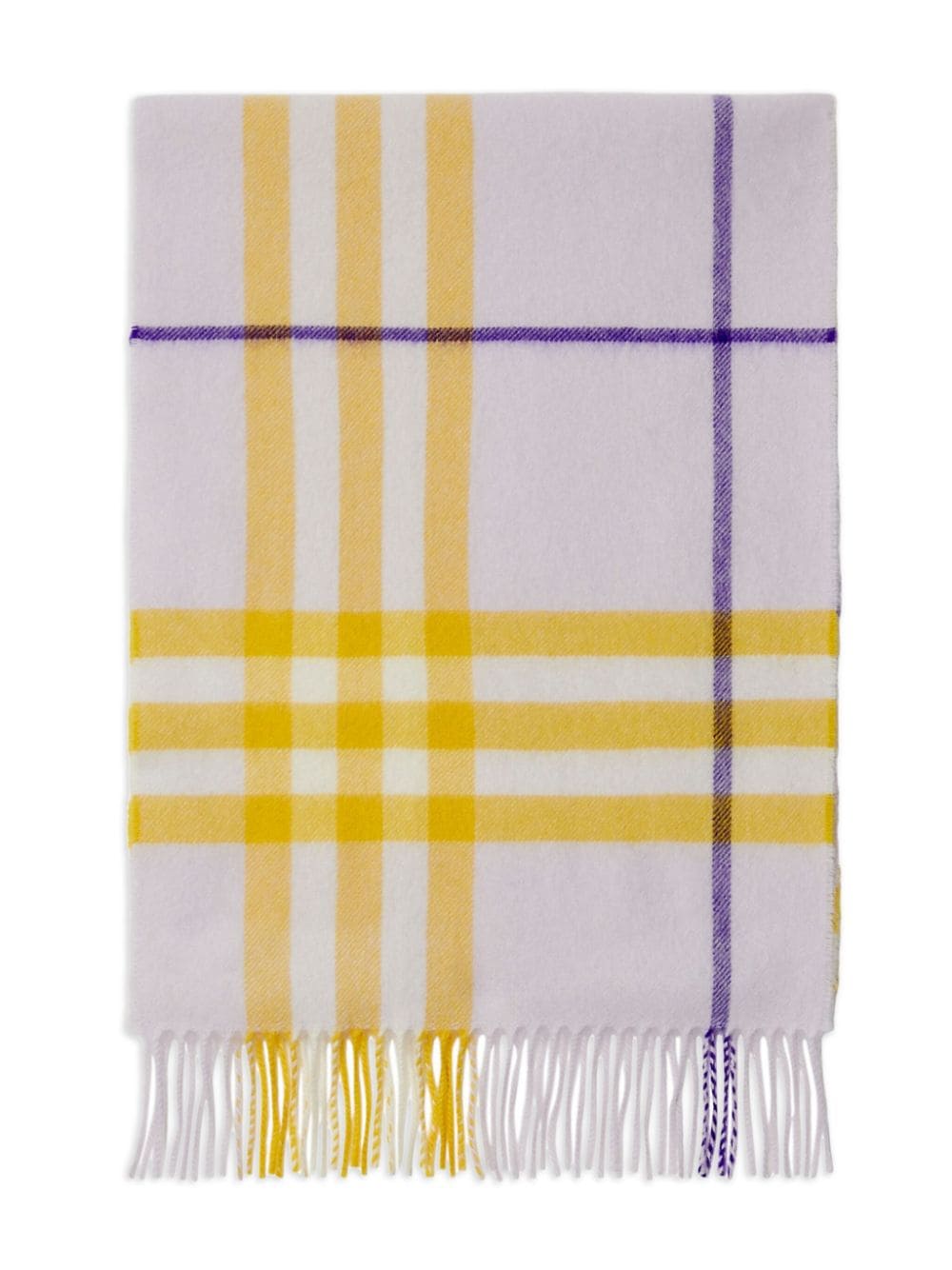 Burberry - Burberry checked fringed-edge cashmere scarf - Scarves Hats &amp; Gloves
