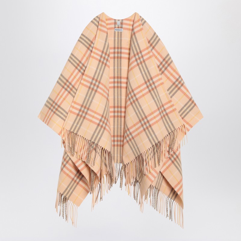 Burberry - Burberry Check pattern wool and cashmere cape - Coats