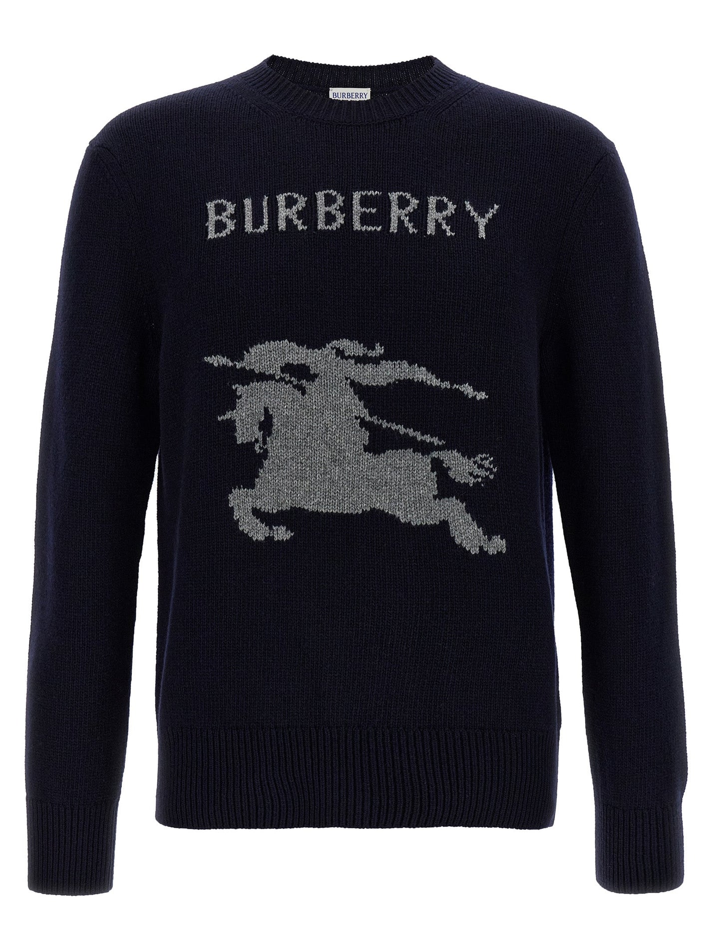 BURBERRY - BURBERRY - Logo intarsia sweater - Men’s Knitwear
