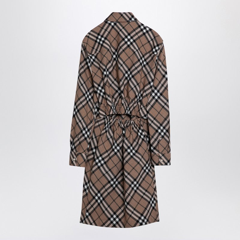 Burberry - Burberry Check wool blend chemise dress - Dresses