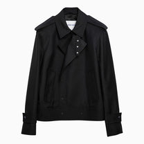 Burberry - Burberry White striped t-shirt with logo embroidery - Jackets