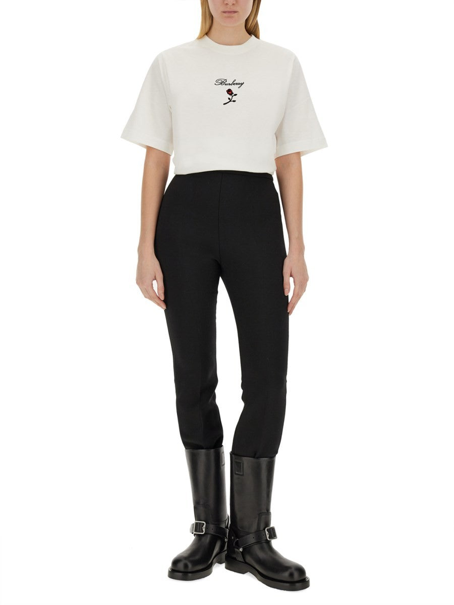 Burberry - Burberry T Shirt With Logo - Woman-&gt;Clothing-&gt;t-shirts