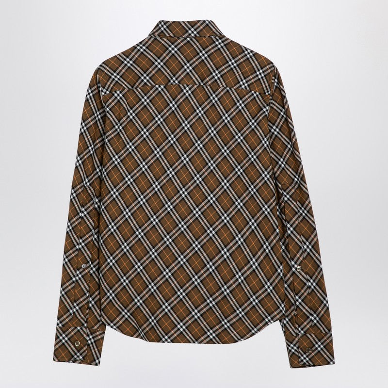 Burberry - Burberry Oxid-coloured Check cotton shirt - Shirts