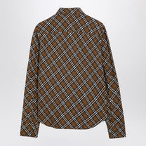 Burberry - Burberry Oxid-coloured Check cotton shirt - Shirts