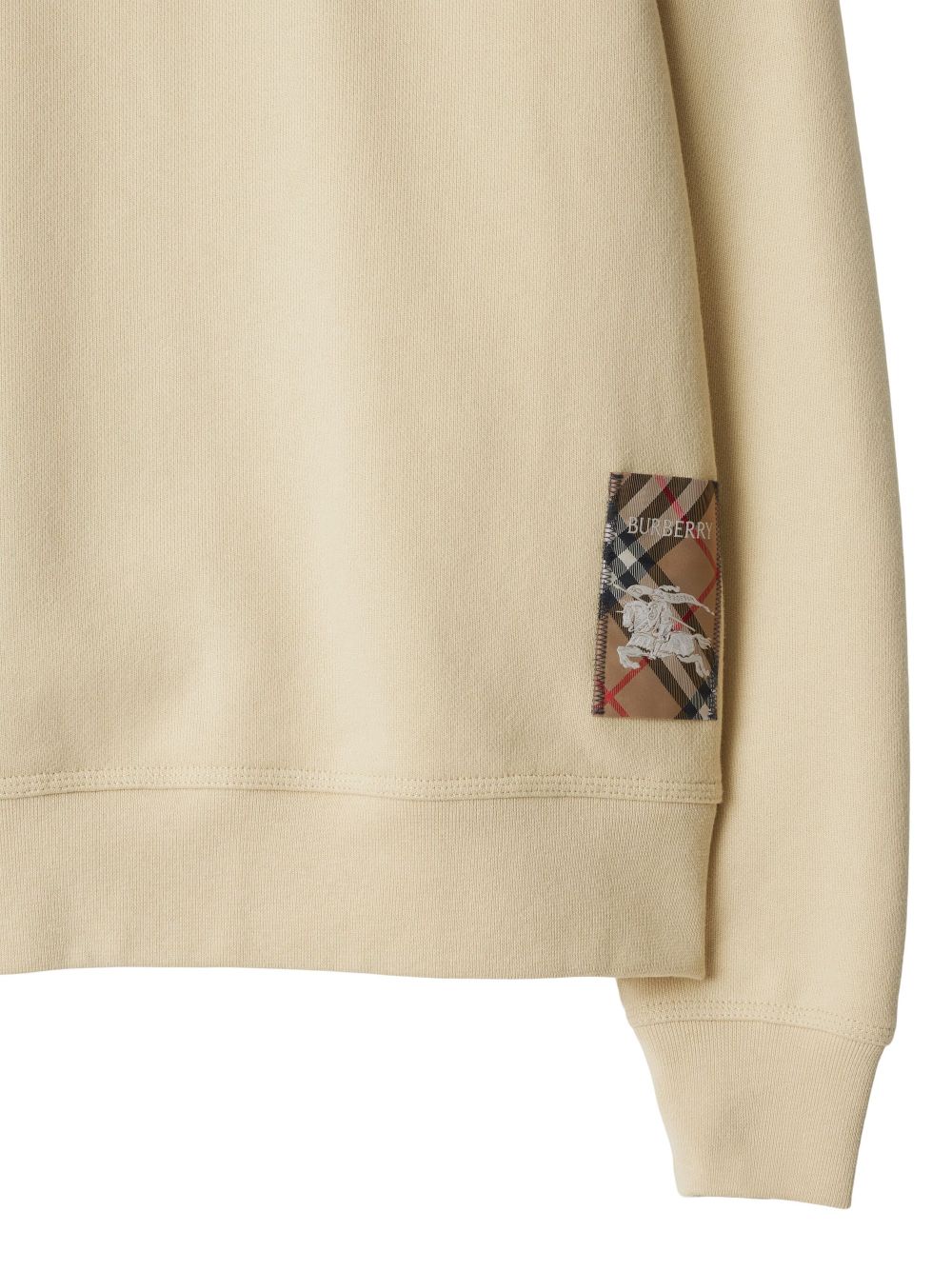 Burberry - Burberry Cotton sweatshirt with Check label - Topwear