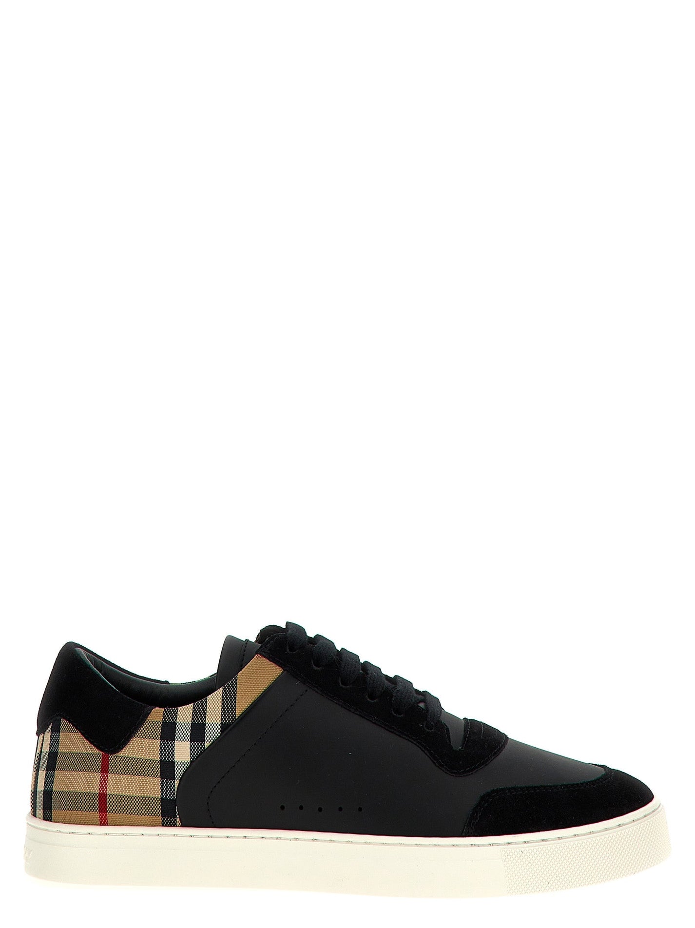 BURBERRY - BURBERRY - Check insert sneakers - Men’s Shoes