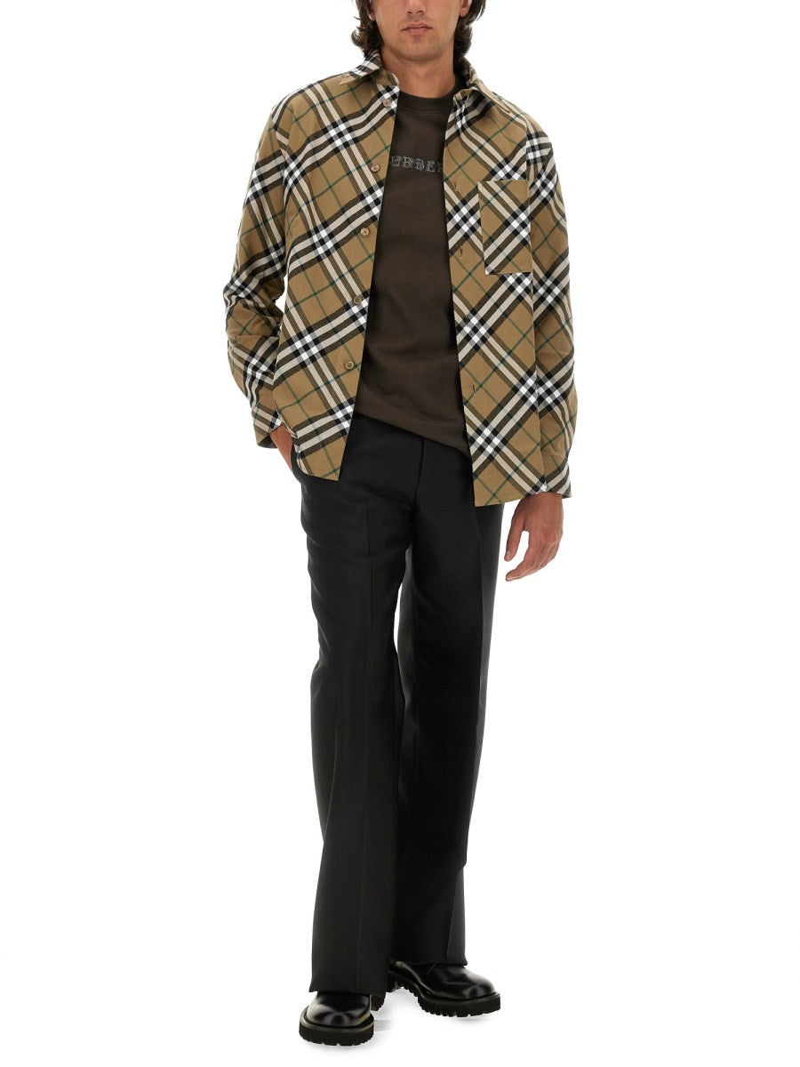 Burberry - Burberry Shirt With Check Pattern - Men’s Tops