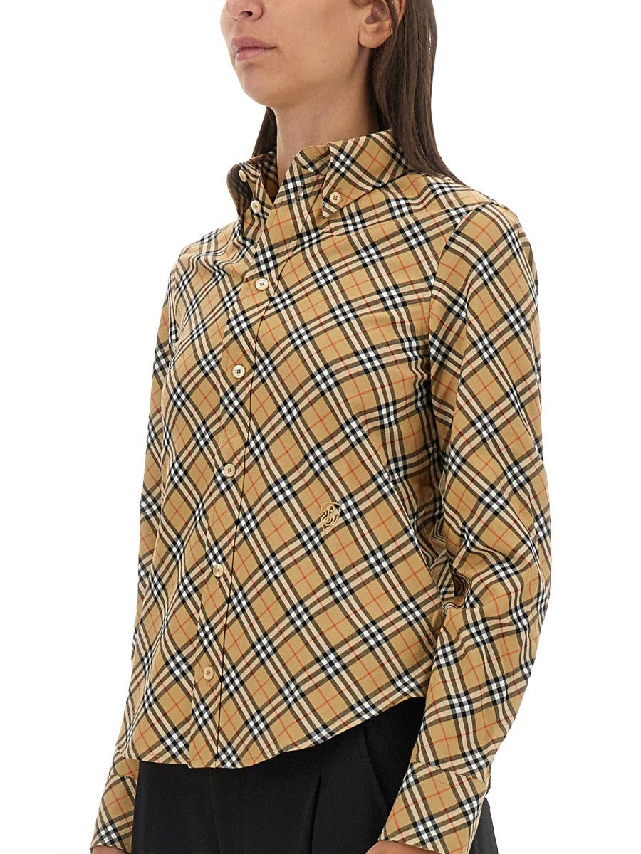 Burberry - Burberry Cotton Check Shirt - Women’s Tops