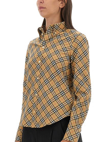 Burberry - Burberry Cotton Check Shirt - Women’s Tops
