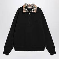 Burberry - Burberry Half-zip sweatshirt black in cotton - Knitwear