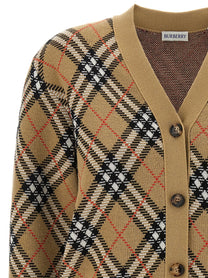 BURBERRY - BURBERRY - Cardigan Burberry Check - Women’s Knitwear