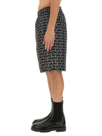 Burberry - Burberry All Over Print Bermuda Shorts - Men’s Clothing