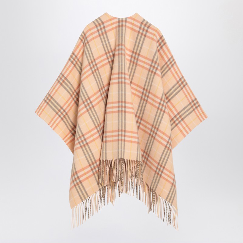 Burberry - Burberry Check pattern wool and cashmere cape - Coats