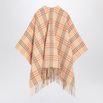 Burberry - Burberry Check pattern wool and cashmere cape - Coats