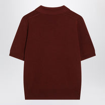 Burberry - Burberry Bordeaux wool polo shirt - Topwear