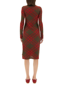 Burberry - Burberry Check Wool Blend Dress - Women’s Clothing