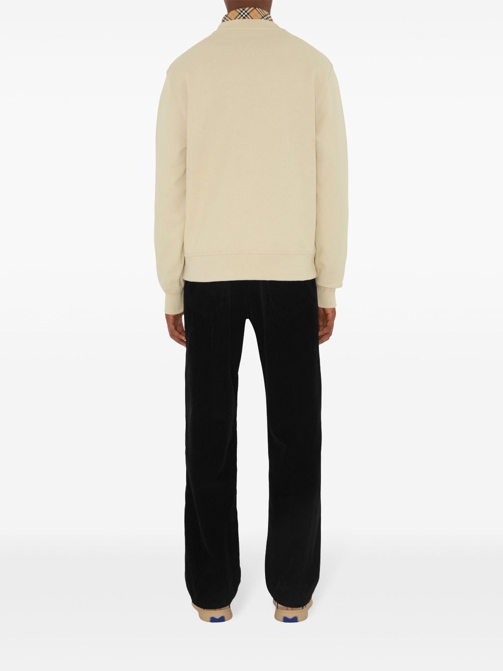 Burberry - Burberry Cotton sweatshirt with Check label - Topwear