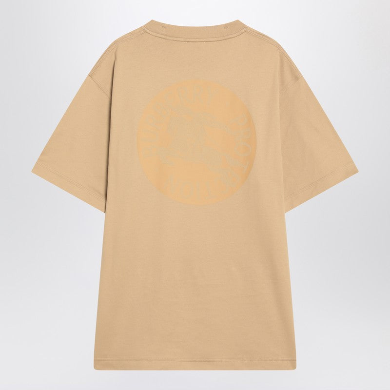 Burberry - Burberry Beige short-sleeved T-shirt with EKD print - Topwear