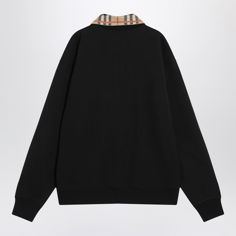 Burberry - Burberry Half-zip sweatshirt black in cotton - Knitwear