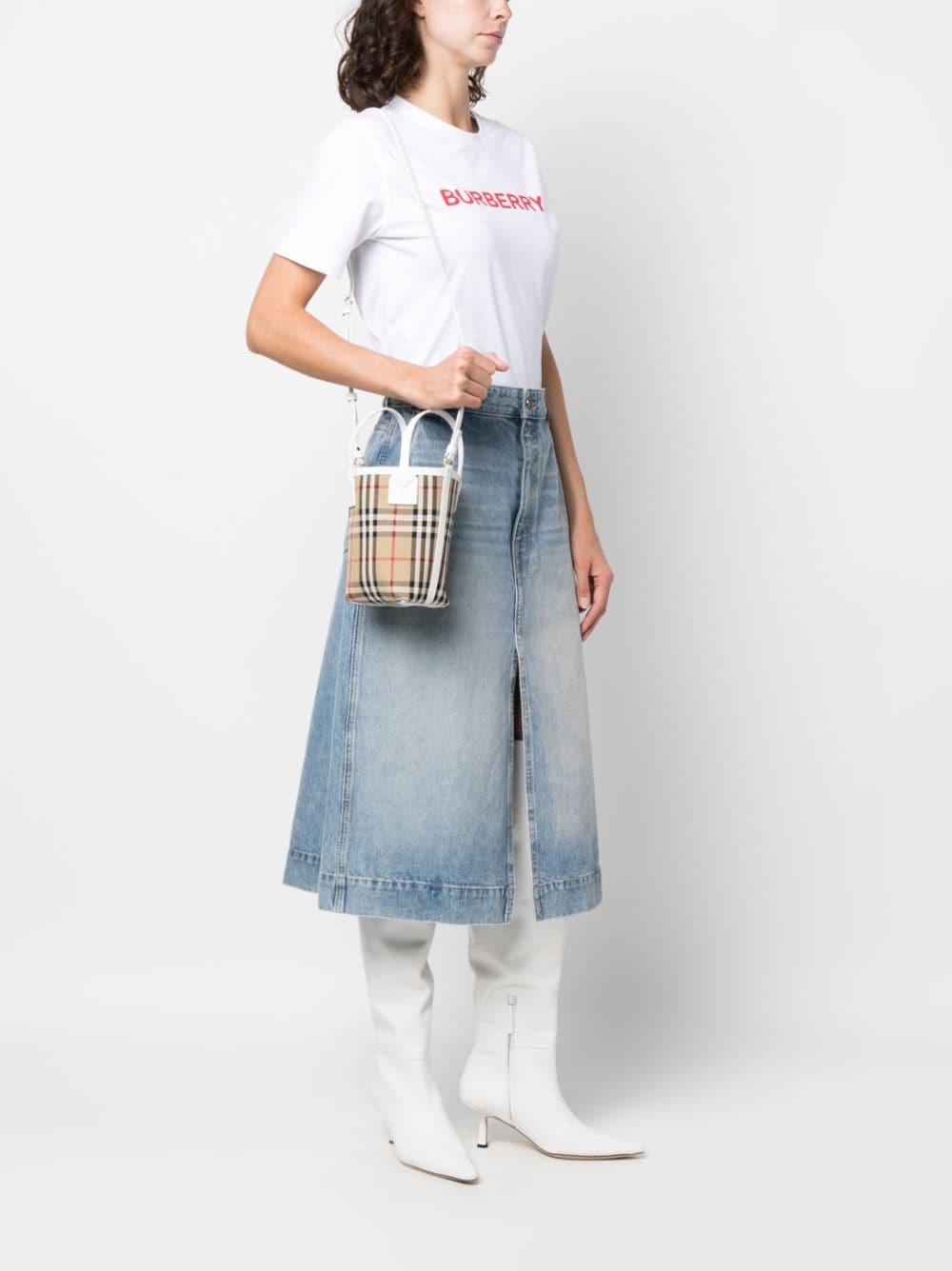 Burberry - Burberry check motif mini bucket bag - Shoulder