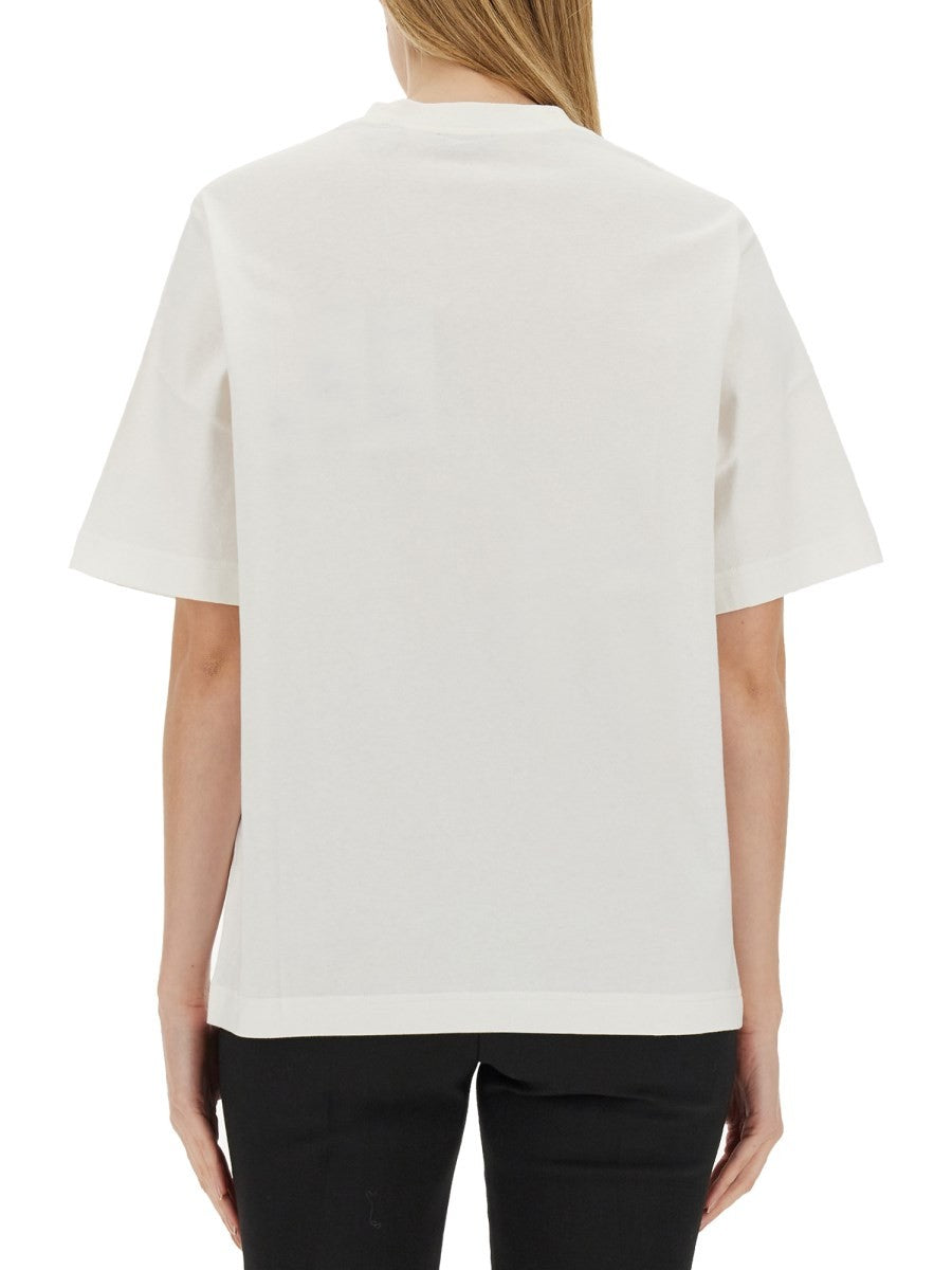 Burberry - Burberry T Shirt With Logo - Woman-&gt;Clothing-&gt;t-shirts