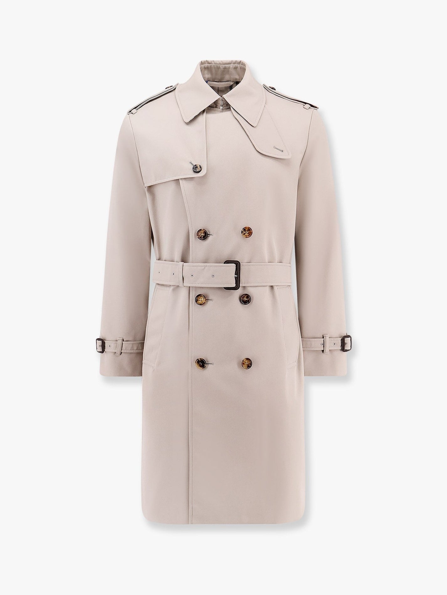 Burberry - Cotton Blend Trench With Check Lining - Home-&gt;Man-&gt;Clothing-&gt;Trenches