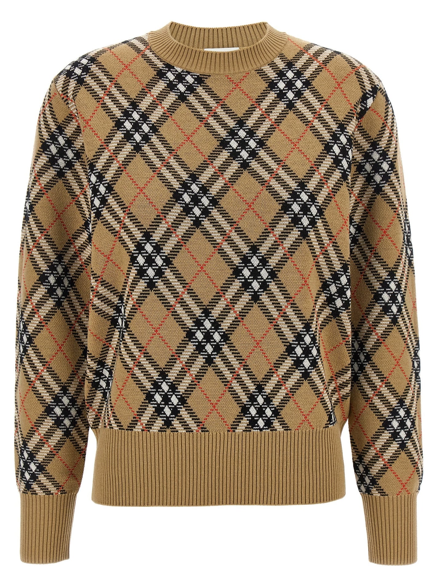 BURBERRY - BURBERRY - Burberry Check sweater - Women’s Knitwear