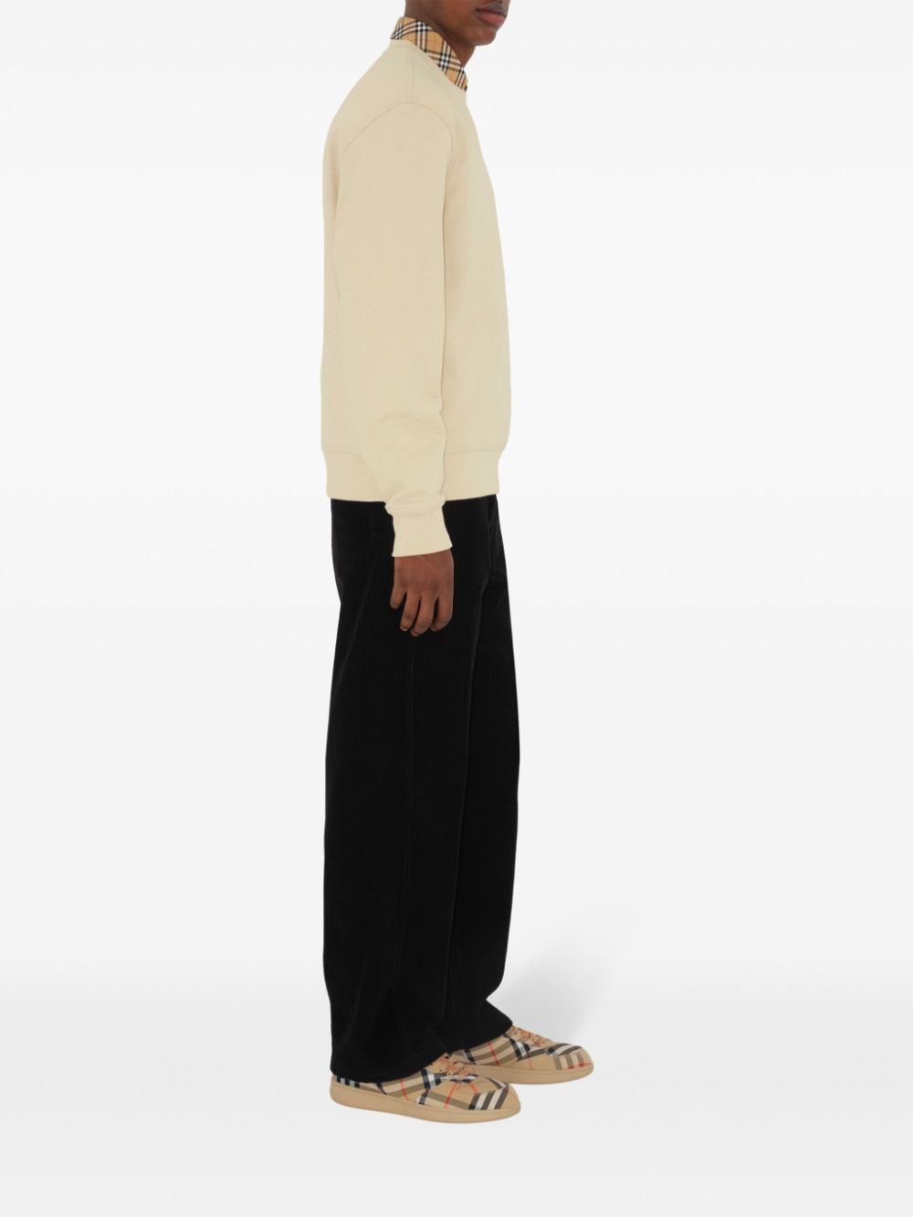 Burberry - Burberry Cotton sweatshirt with Check label - Topwear