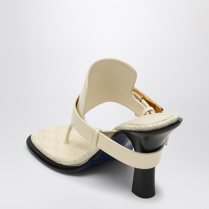 Burberry - Burberry Light beige leather Bay sandals - Sandals