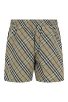Burberry Men's Check Swimsuit Green, view 2