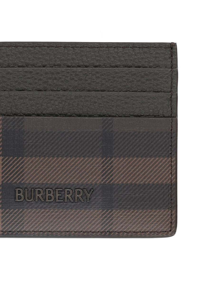 Burberry Men's Credito Check Card Holder Brown, view 3
